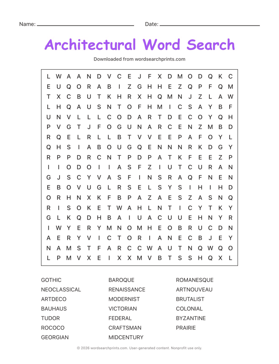 Architectural Word Search