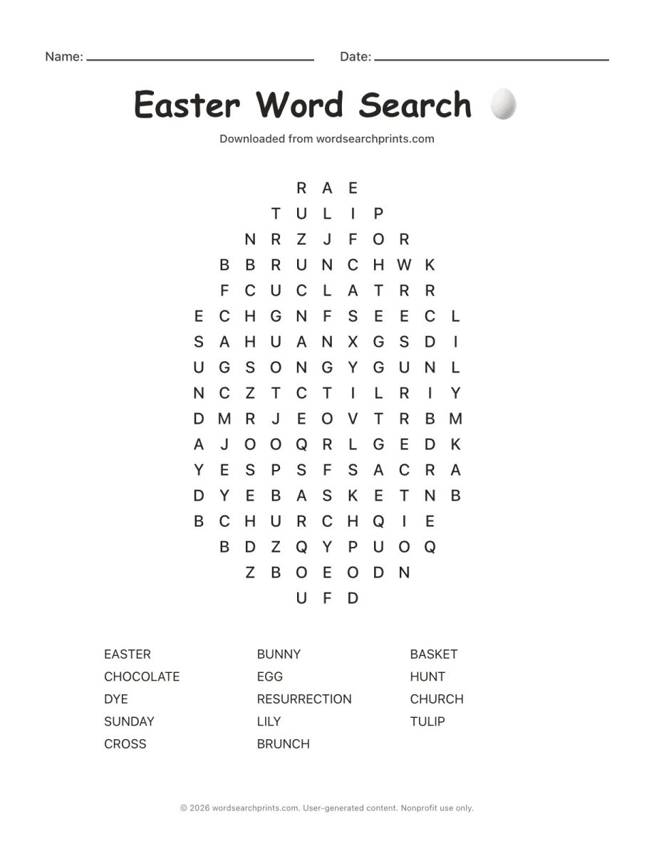 Easter Word Search
