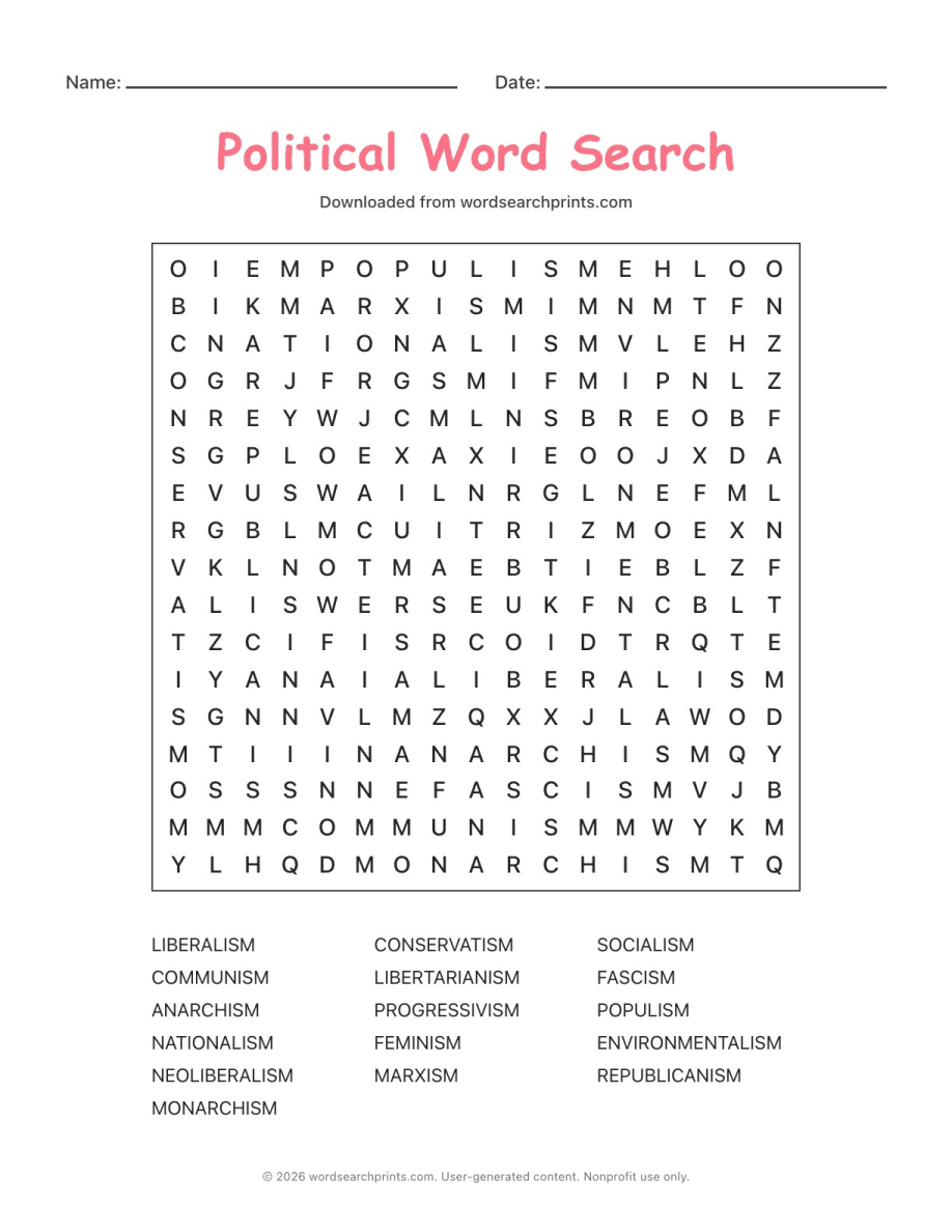Political Word Search